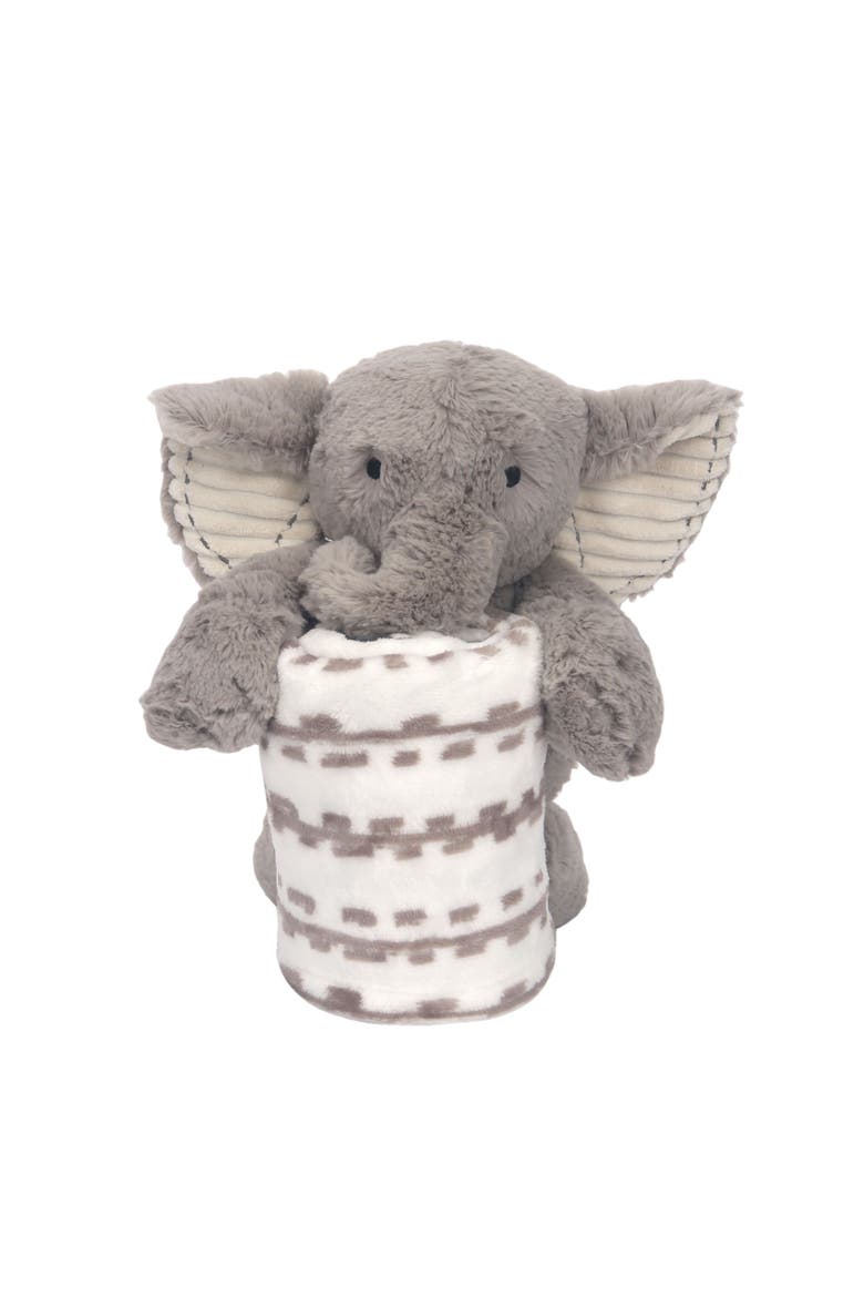 Blanket & Plush Luxury Newborn Baby Gift Set - Elephant, Alternate, color, Gray