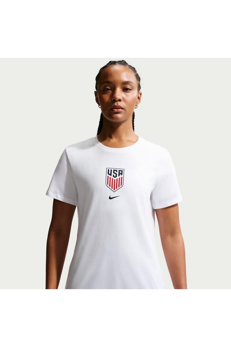 Women's Nike White USMNT Crest T-Shirt, Alternate, color, White