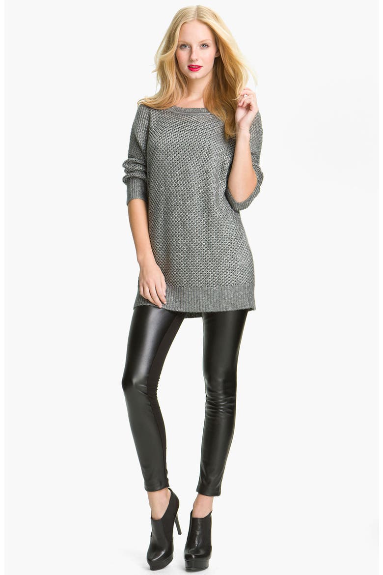 Mixed Media Leggings, Alternate, color, BLACK