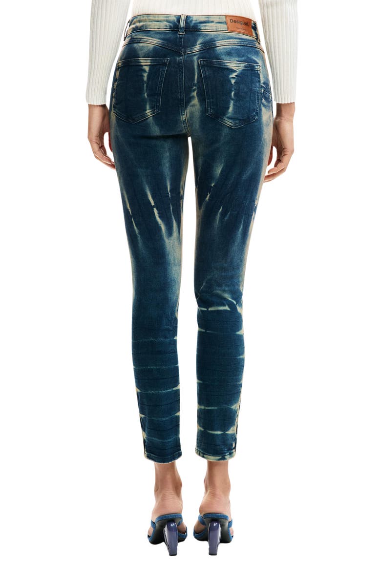 Desigual Low Rise Tie-Dye Skinny Jeans, Alternate, color, Blue