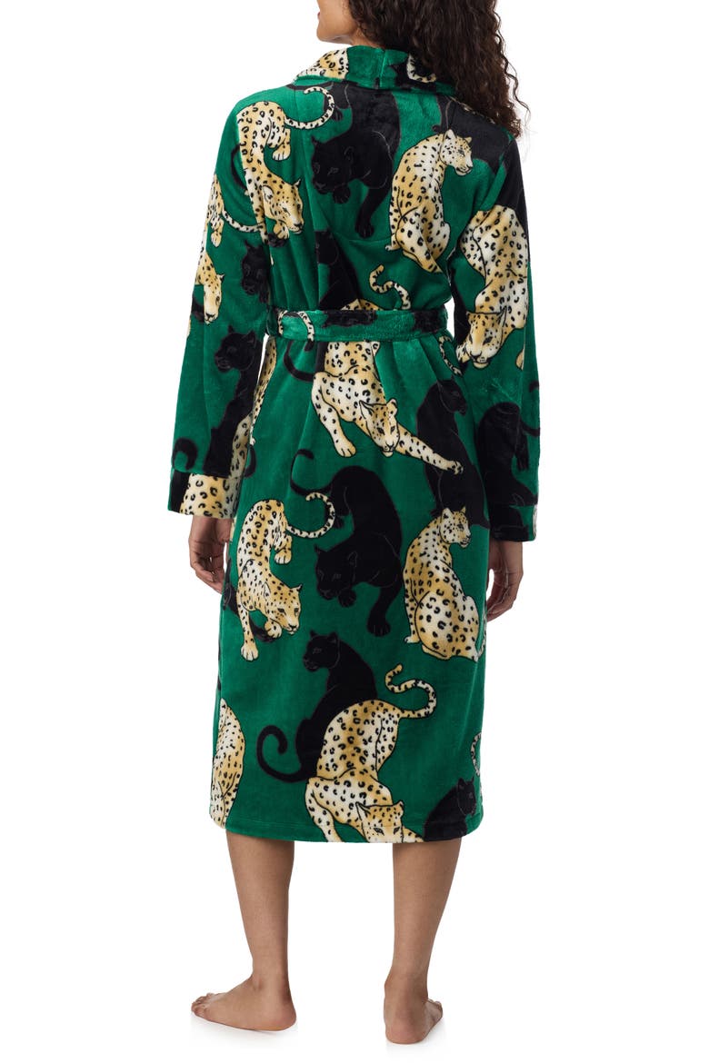 Shawl Collar Long Robe, Alternate, color, GREEN PT