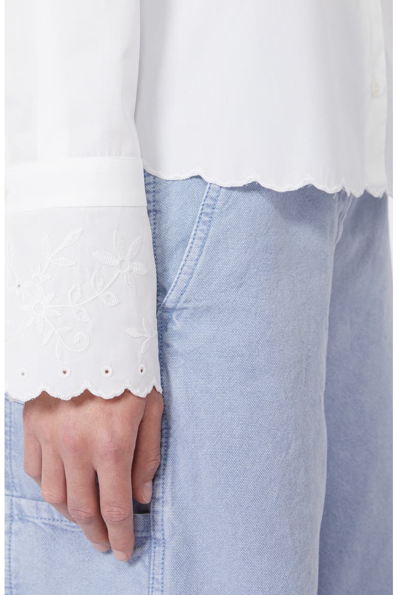 Neutro Eyelet Button-Up Shirt, Alternate, color, IVORY