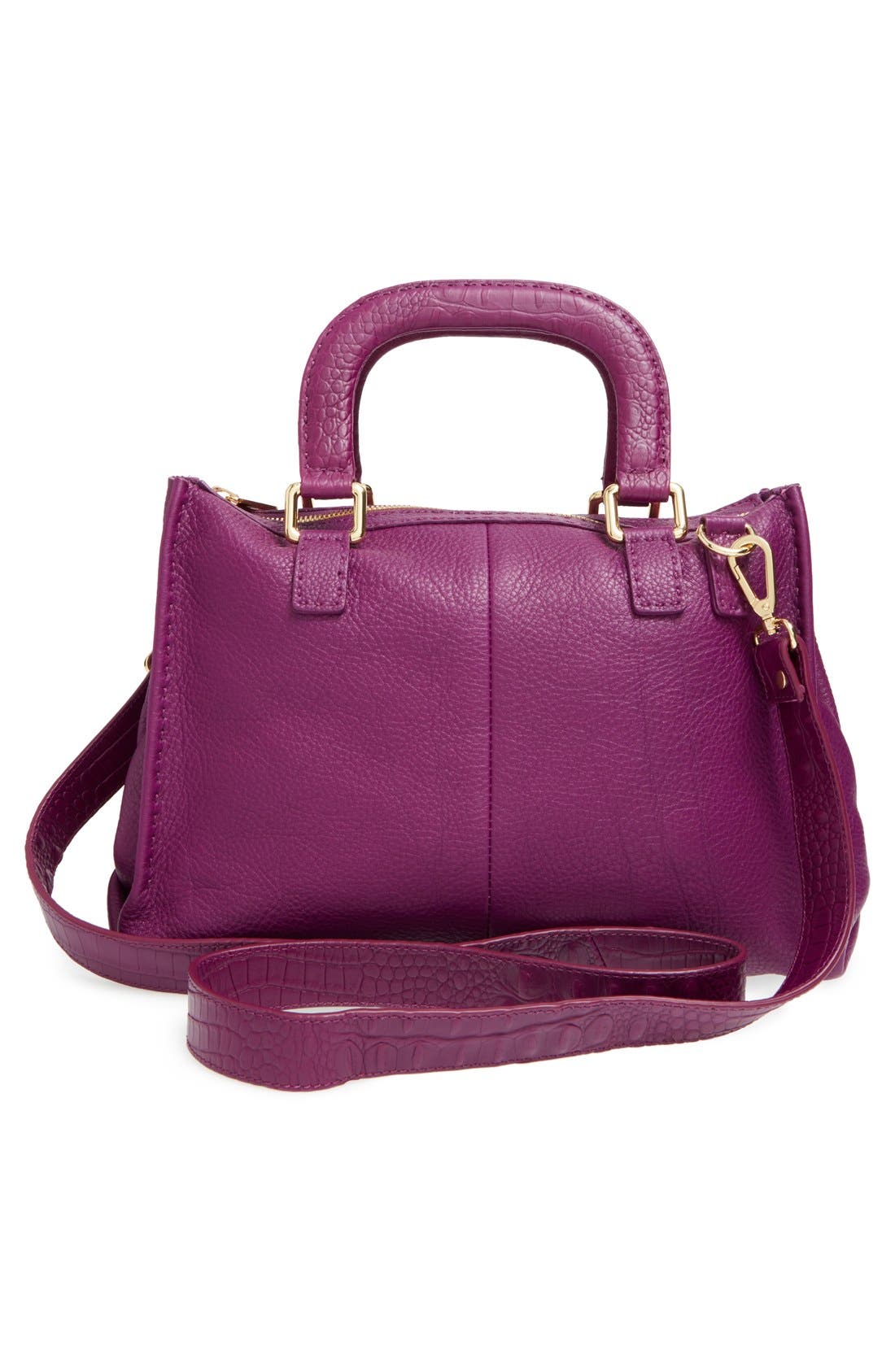 'Gaitory' Leather Tote, Alternate, color, GRAPE