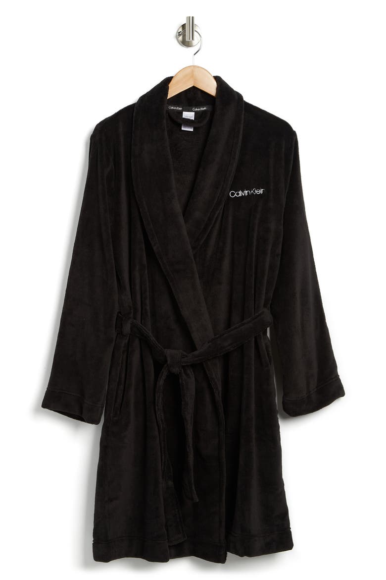Plush Robe, Alternate, color, 001 BLACK