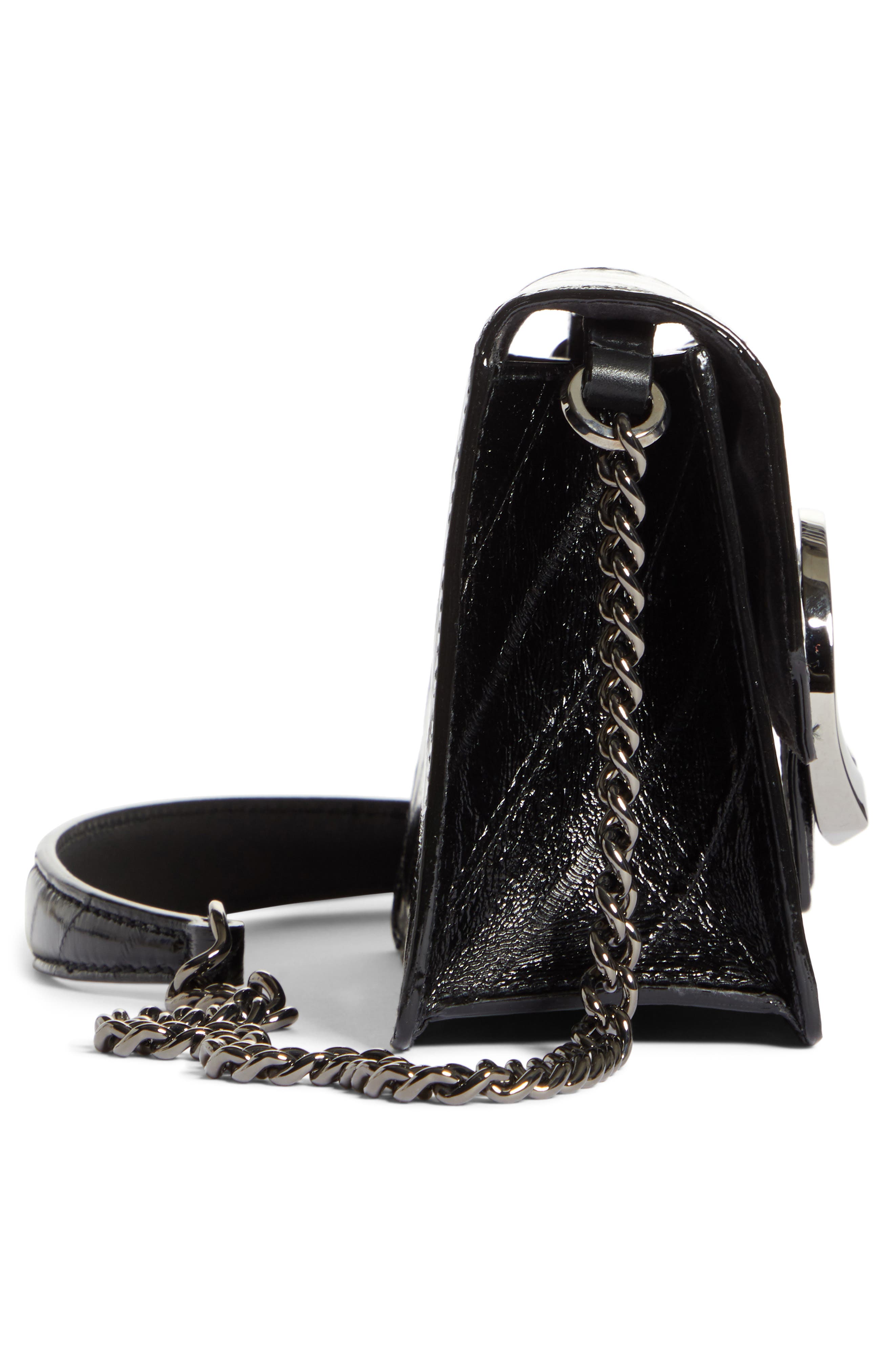 Jimmy Choo Madeline Stripe Eel Skin Crossbody Bag, Alternate, color, 