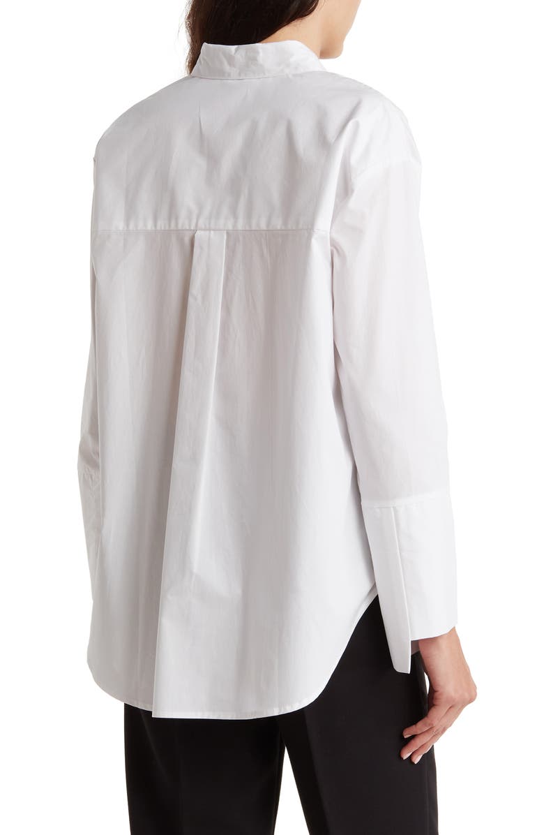 Laundry by Shelli Segal Long Sleeve Cotton Poplin Button-Up Shirt, Alternate, color, 