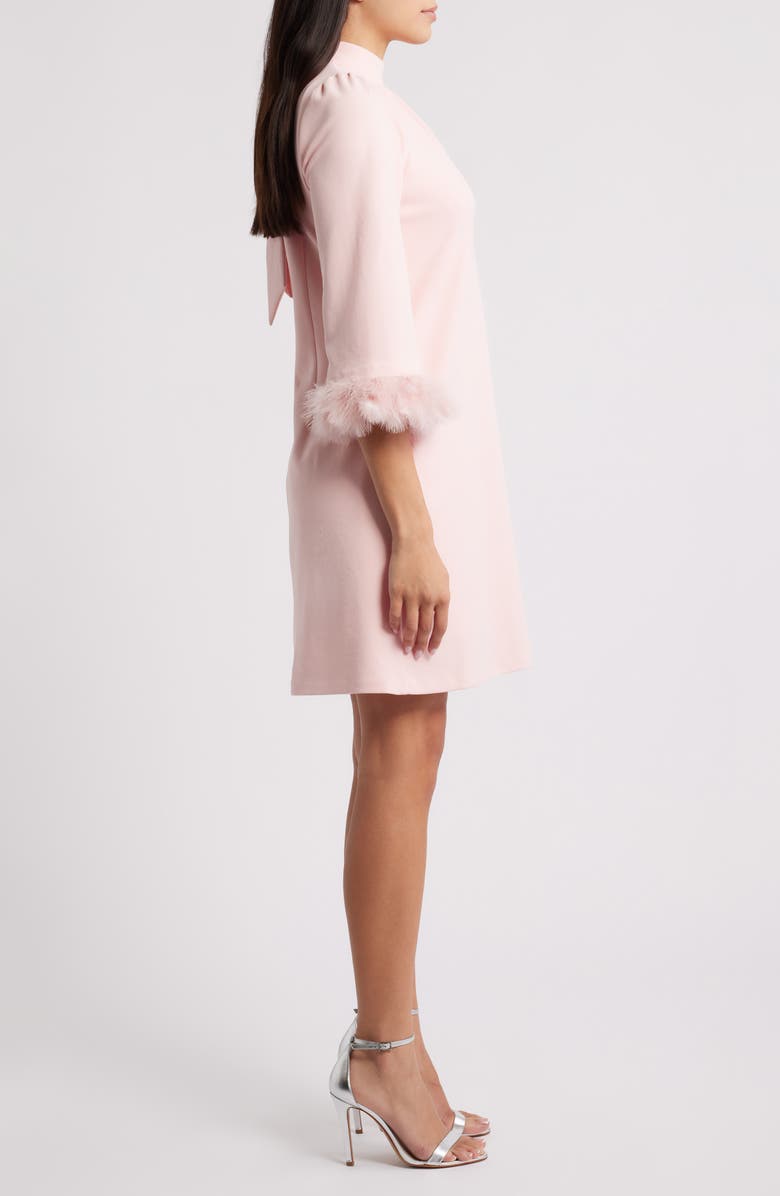 Anne Klein Feather Trim Sheath Dress, Alternate, color, Blossom