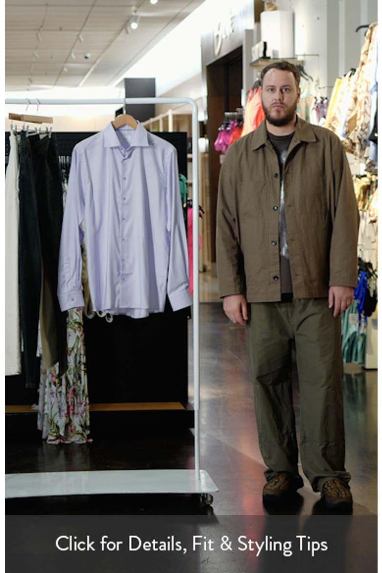Contemporary Fit Light Purple Textured Cotton Dress Shirt video