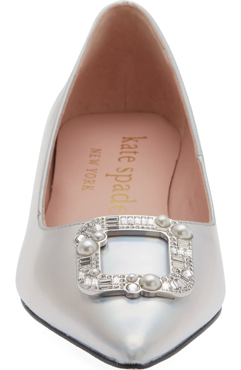 Kate Spade New York buckle up pointed toe pump, Alternate, color, Iridescent