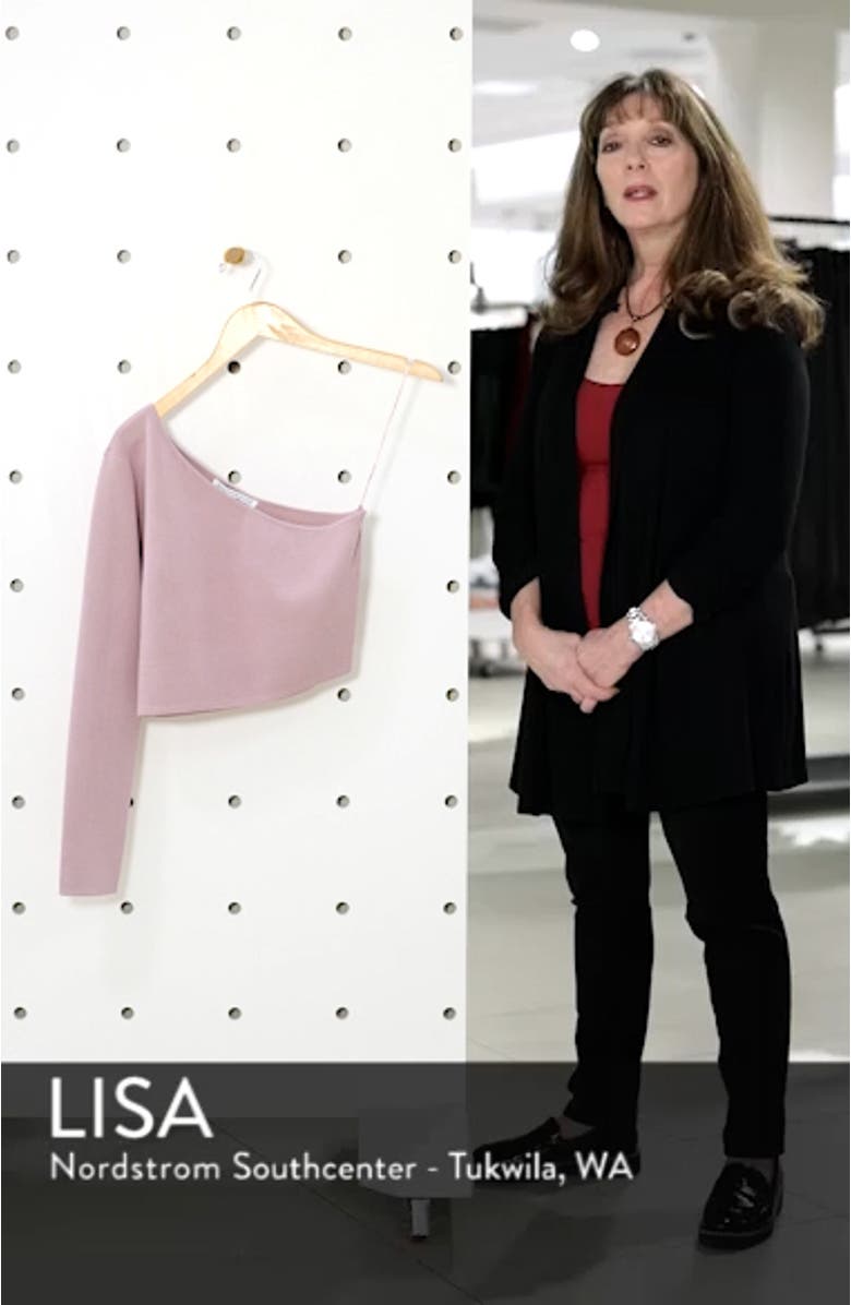 One-Shoulder Knit Crop Top, sales video thumbnail