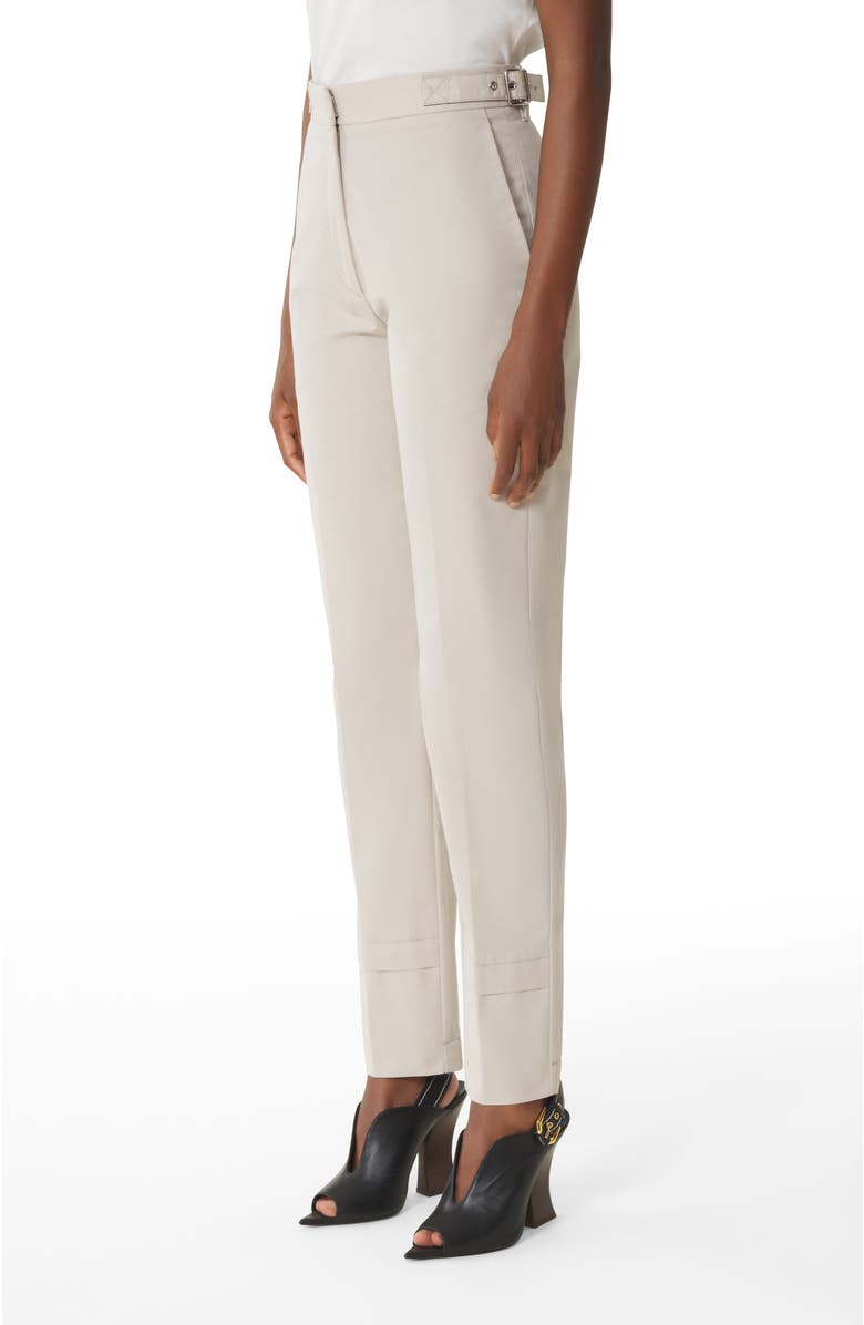 Lanvin White Cigarette Pants In Technical Cotton, Alternate, color, White