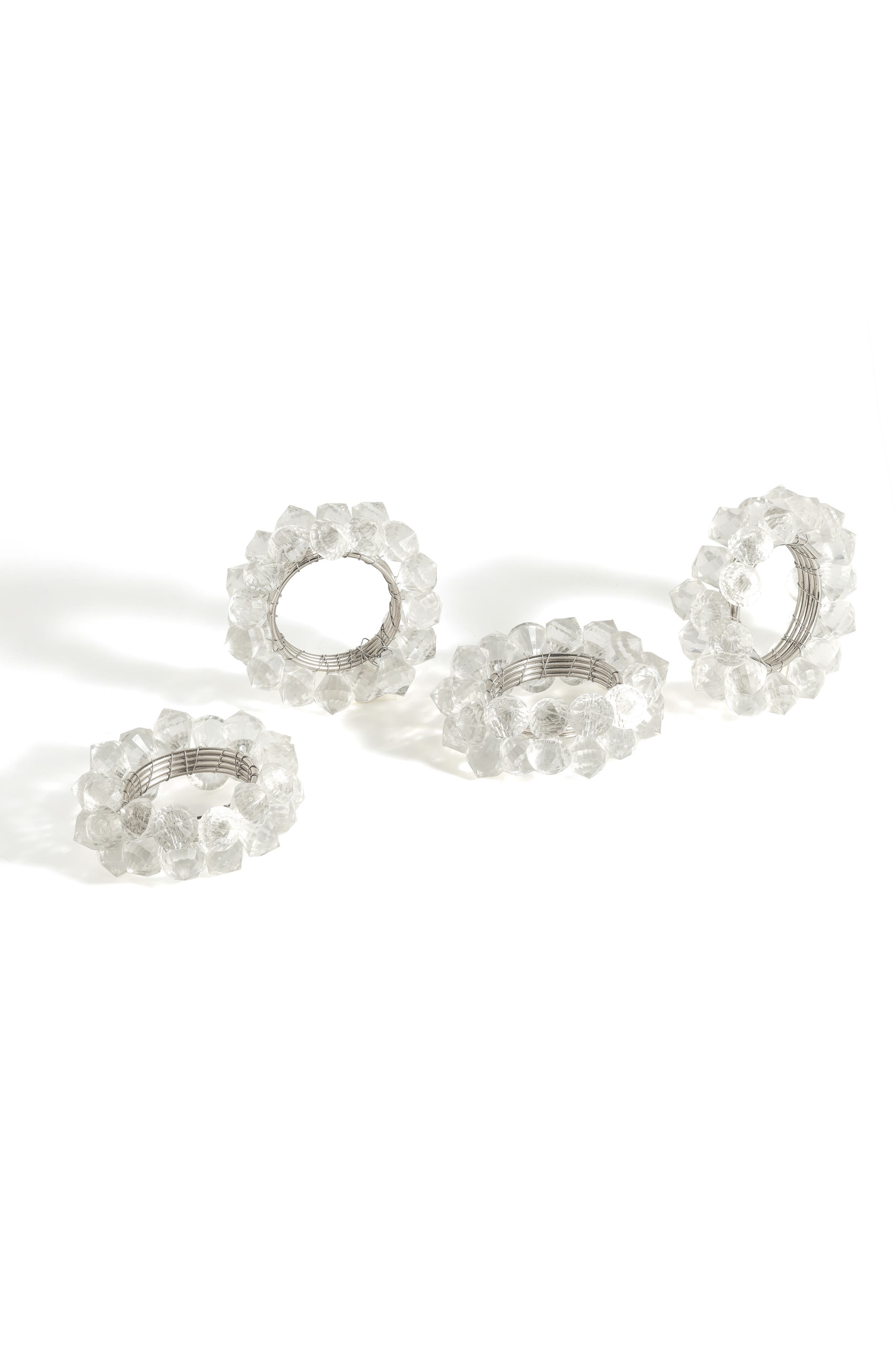 Tiramisu Crystal Brilliance Set of 4 Napkin Rings | Nordstromrack