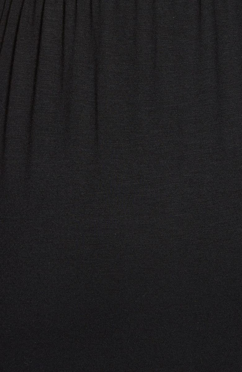 Loveappella Cap Sleeve Faux Wrap Jersey Maxi Dress, Alternate, color, 