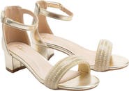 Tulleen Rhinestone Band Block Heels