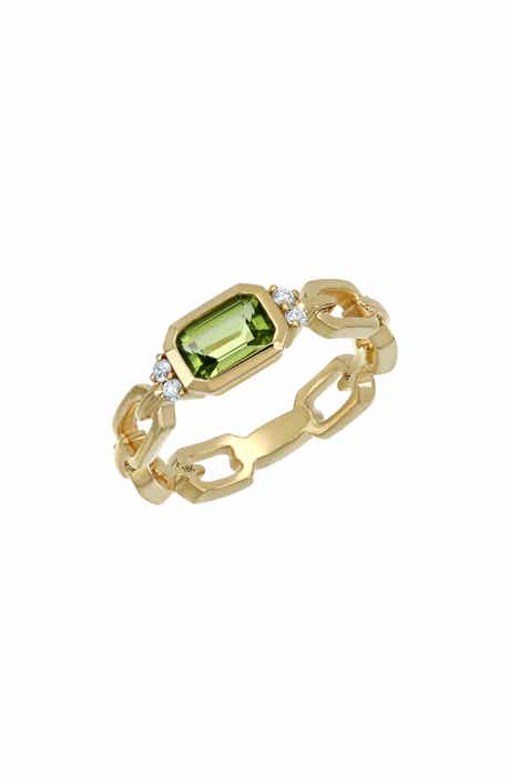 Bony Levy Iris 18k Gold Diamond & Peridot Ring