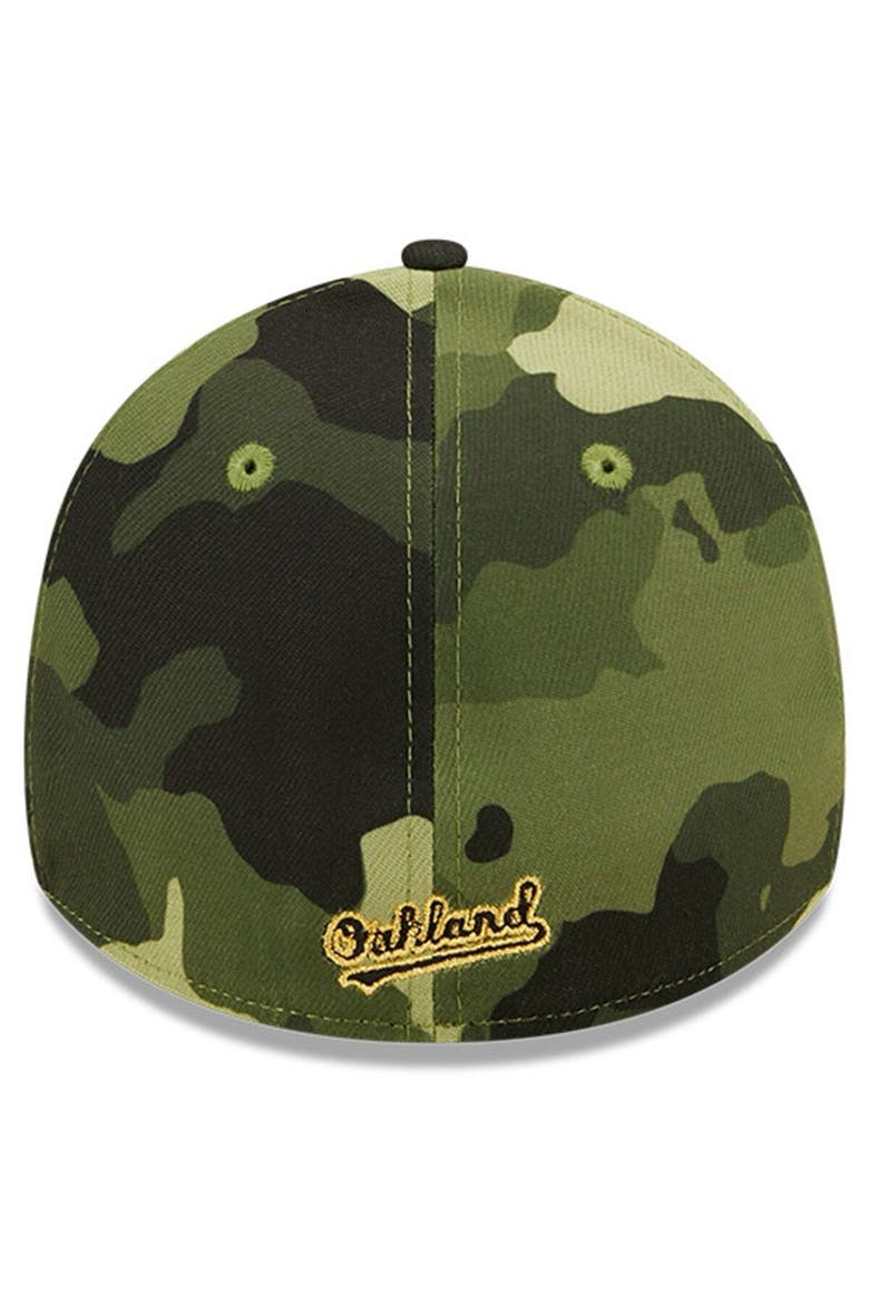 Men's New Era Camo Oakland Athletics 2022 Armed Forces Day 39THIRTY Flex Hat, Alternate, color, Camo