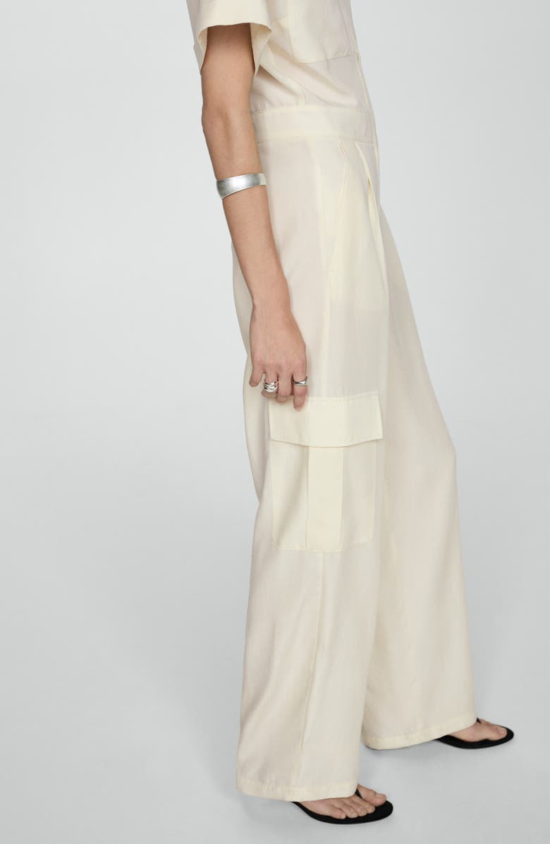 MANGO Utility Cargo Jumpsuit, Alternate, color, 