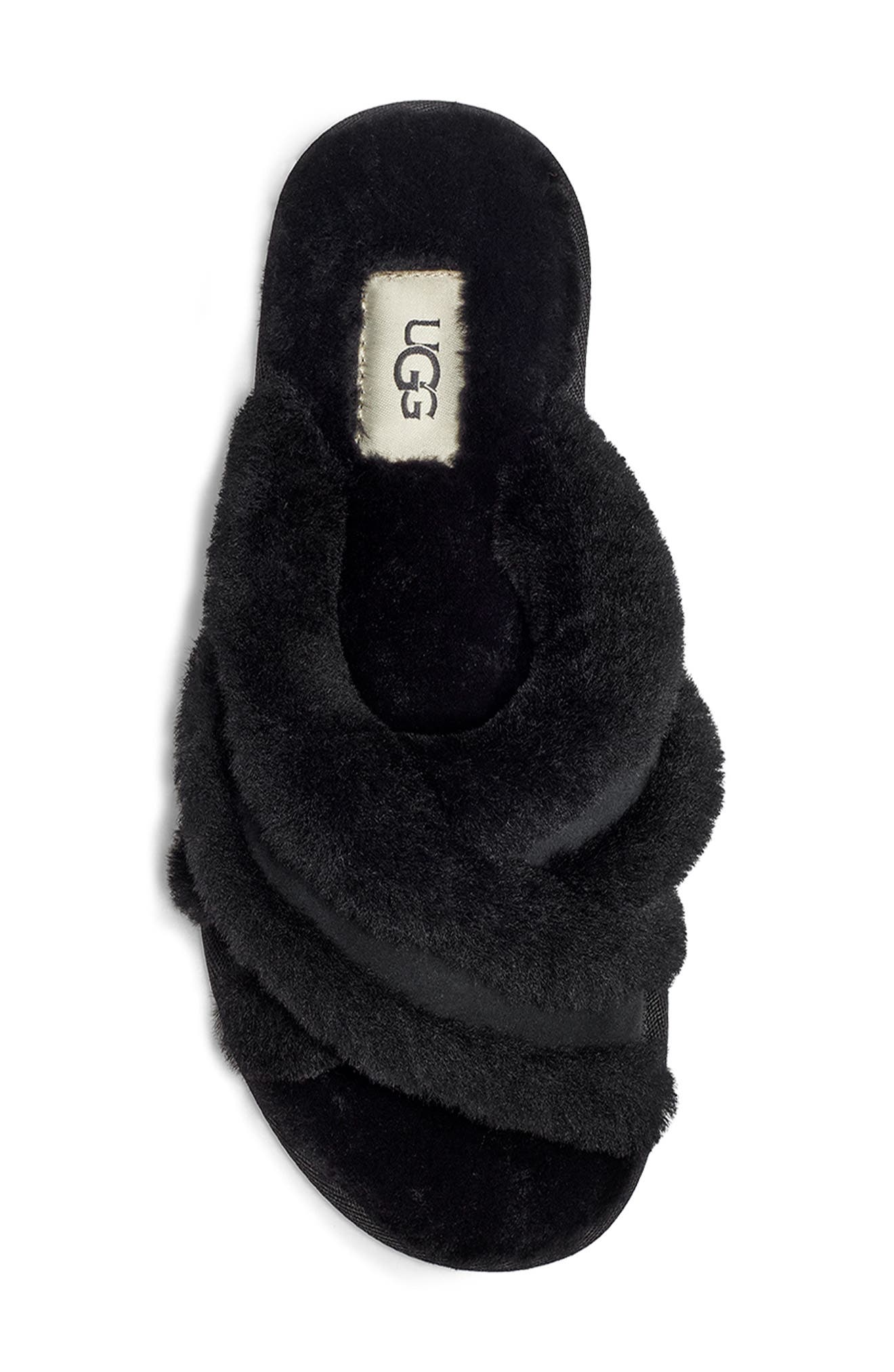 UGG<sup>®</sup> Scuffita Genuine Shearling Slide Slipper, Alternate, color, 