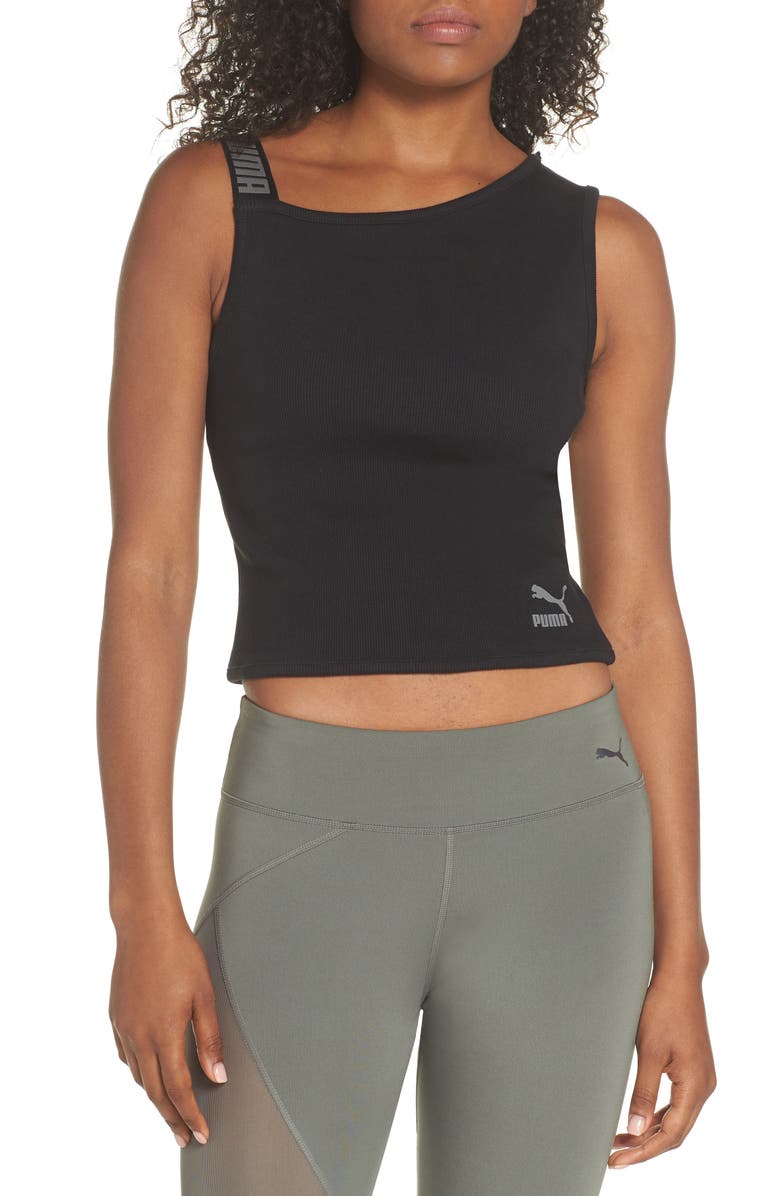 PUMA Ribbed Tank, Main, color, 