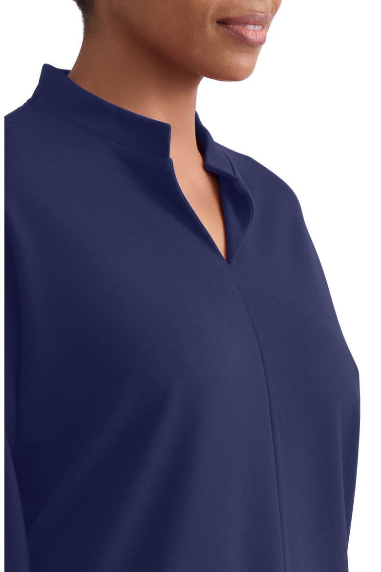 Johnny Collar Knit Top, Alternate, color, PACIFIC NAVY