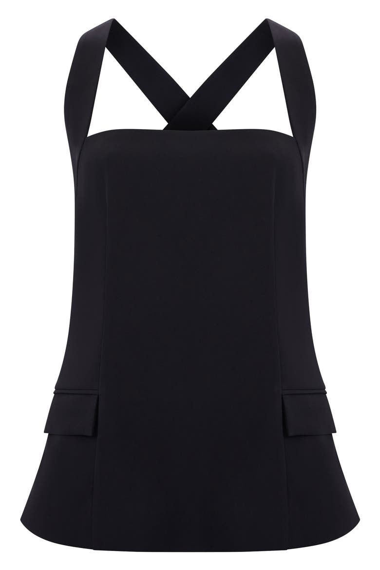 Harry Halter Neck Suiting Top, Alternate, color, BLACK