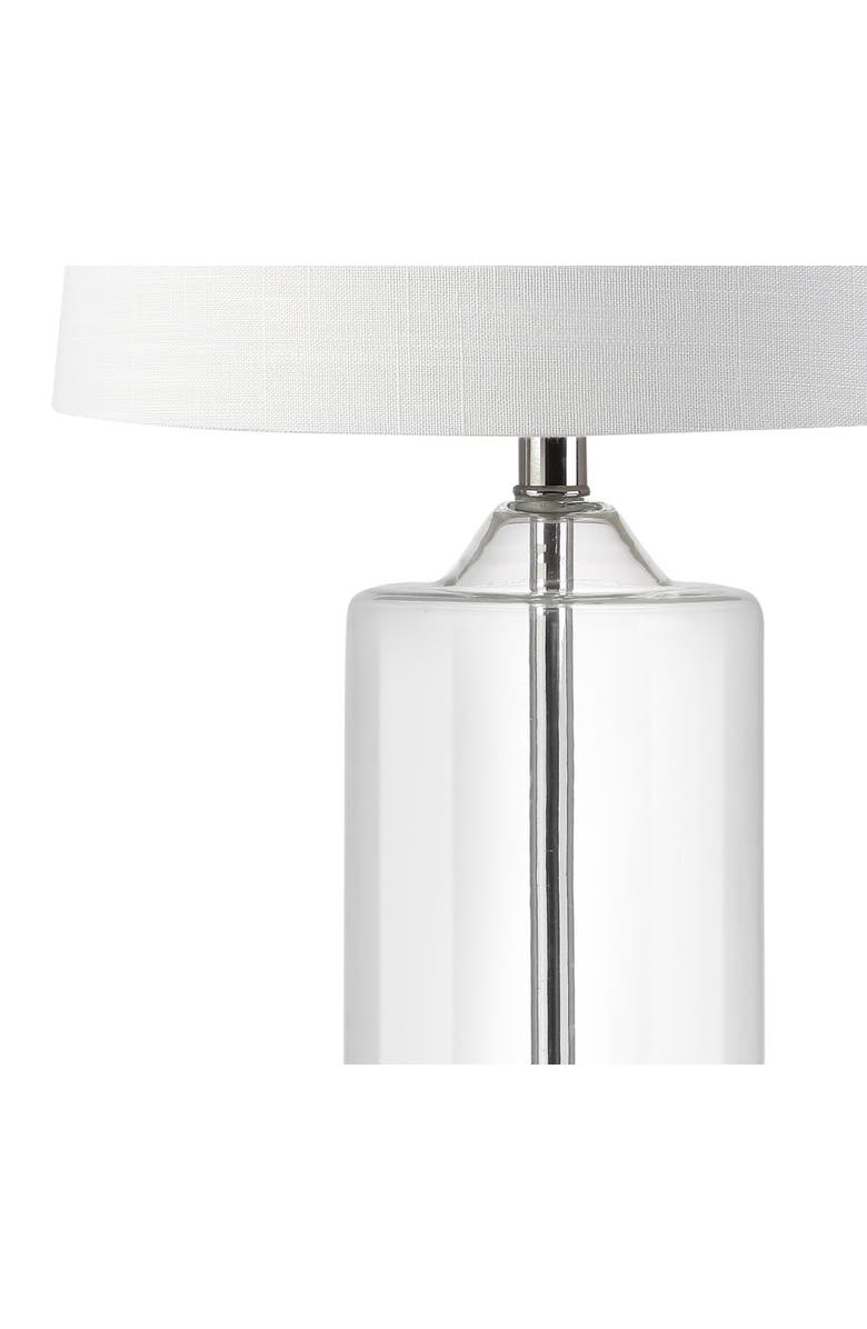 JONATHAN Y Walsh Glass LED Table Lamp, Alternate, color, Clear/Chrome