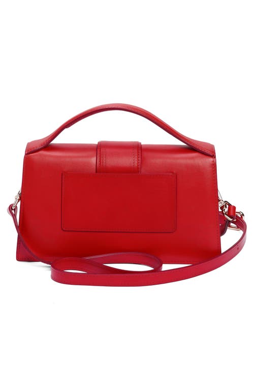 Jacquemus Patent Leather Le Bambino Long Shoulder Bag In Red