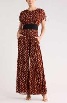 DVF Andra Wide Leg Jumpsuit