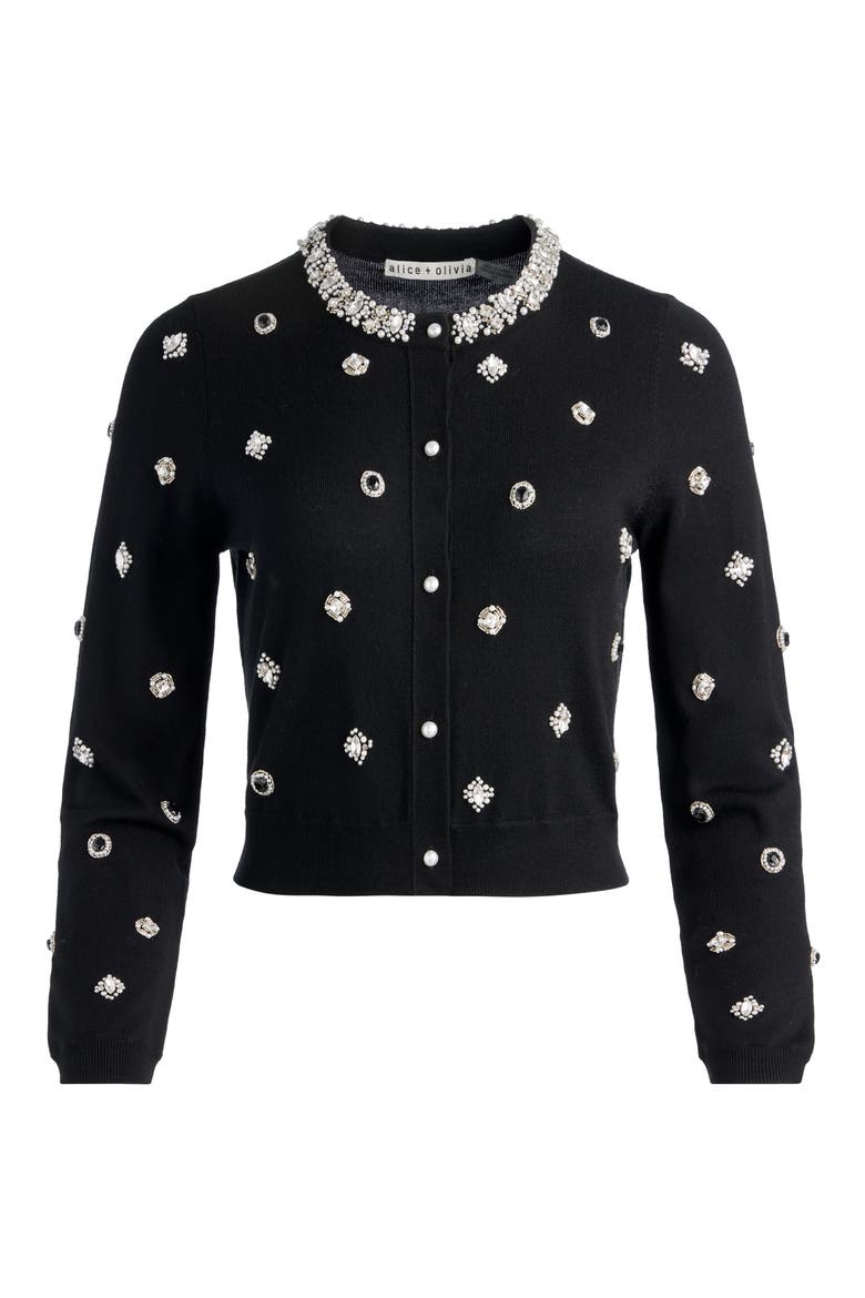 ALICE + OLIVIA Dollie Jewel Embellished Cardigan (Women) | Nordstrom