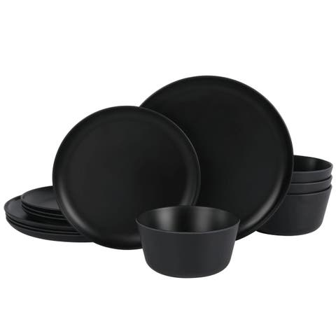 Fairhope 12 Piece Melamine Round Dinnerware Set