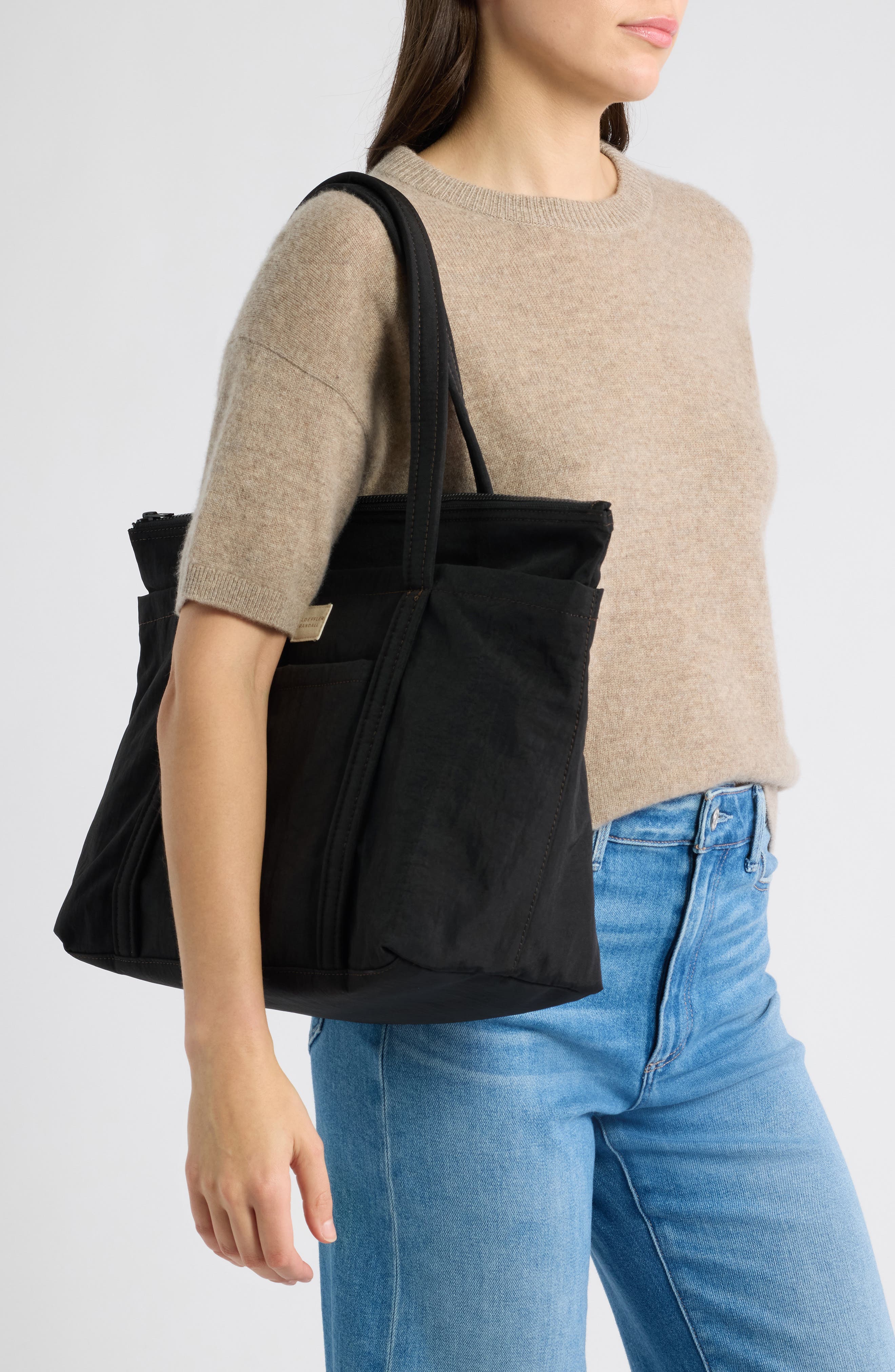 Mira Tote, Alternate, color, BLACK