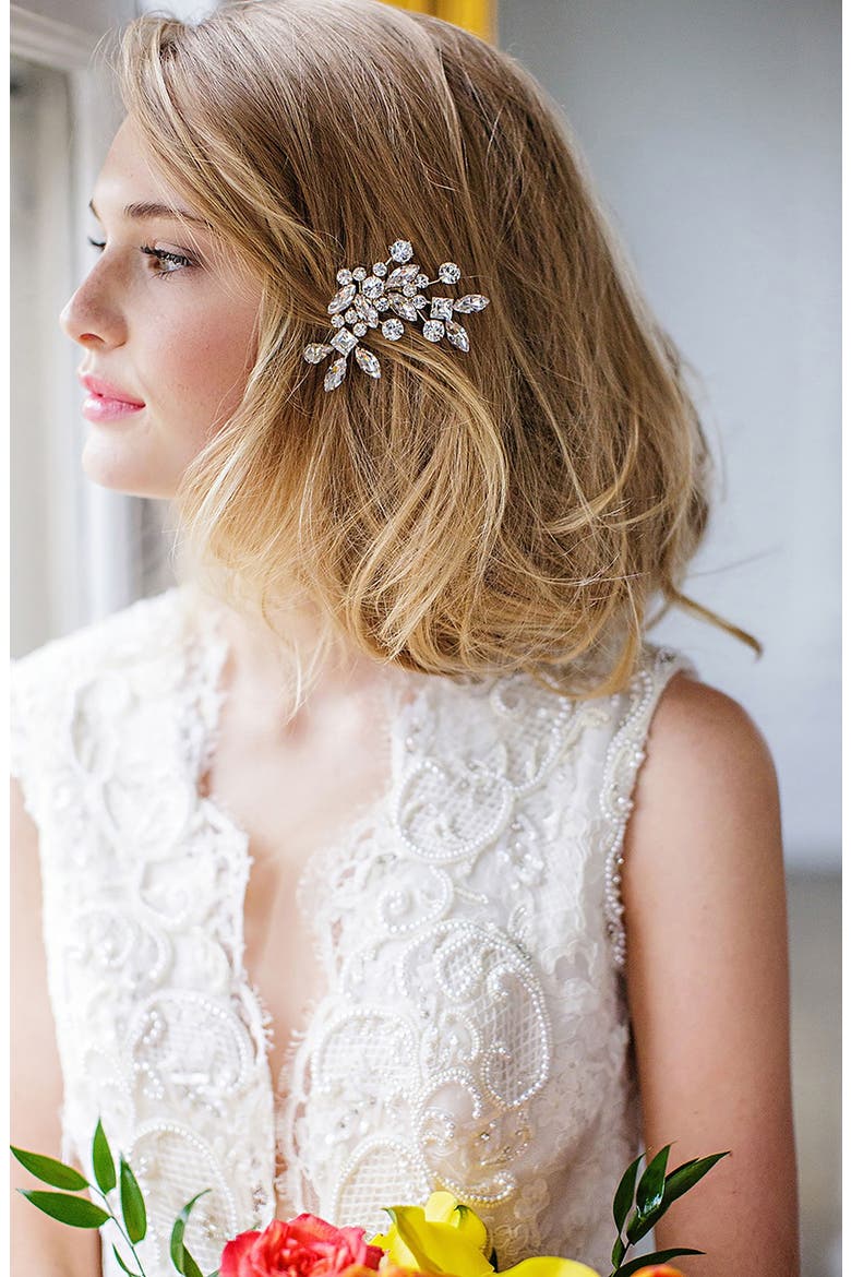'Caprice' Jeweled Hair Comb, Alternate, color, GOLD