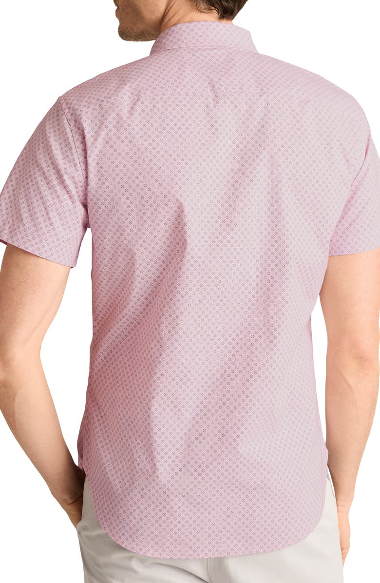 Bonobos Seine Foulard Slim Fit Short Sleeve Button-Up Shirt, Alternate, color, Pink/ Navy Foulard