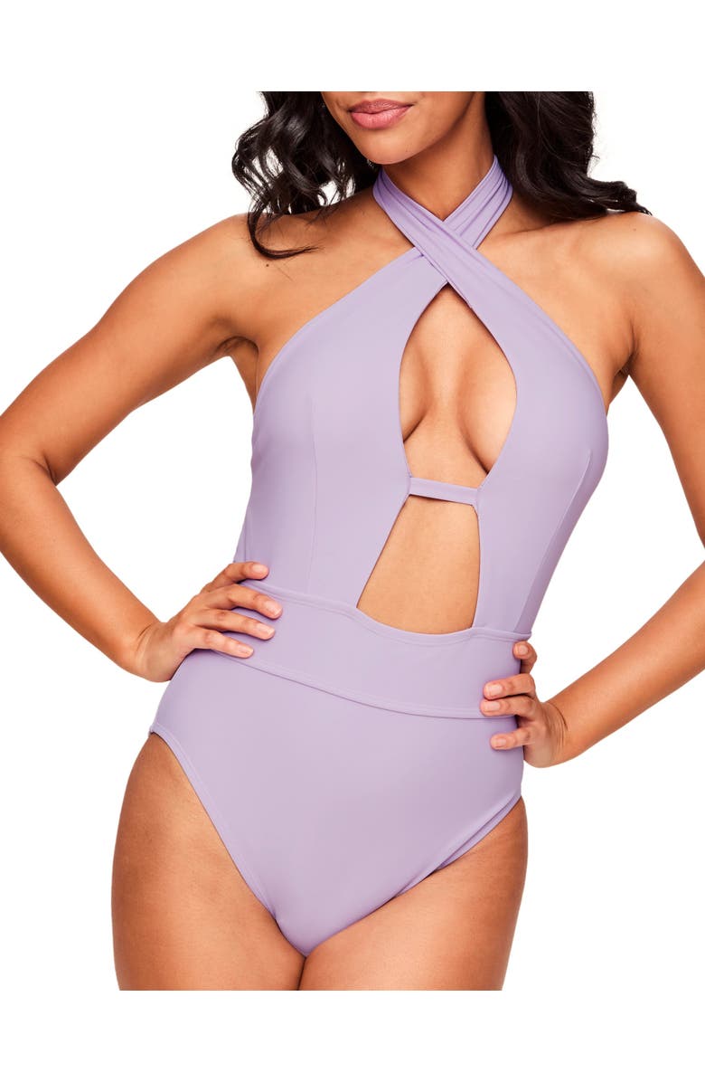 Adore Me Brinlee Swimwear One-Piece, Main, color, Medium Purple