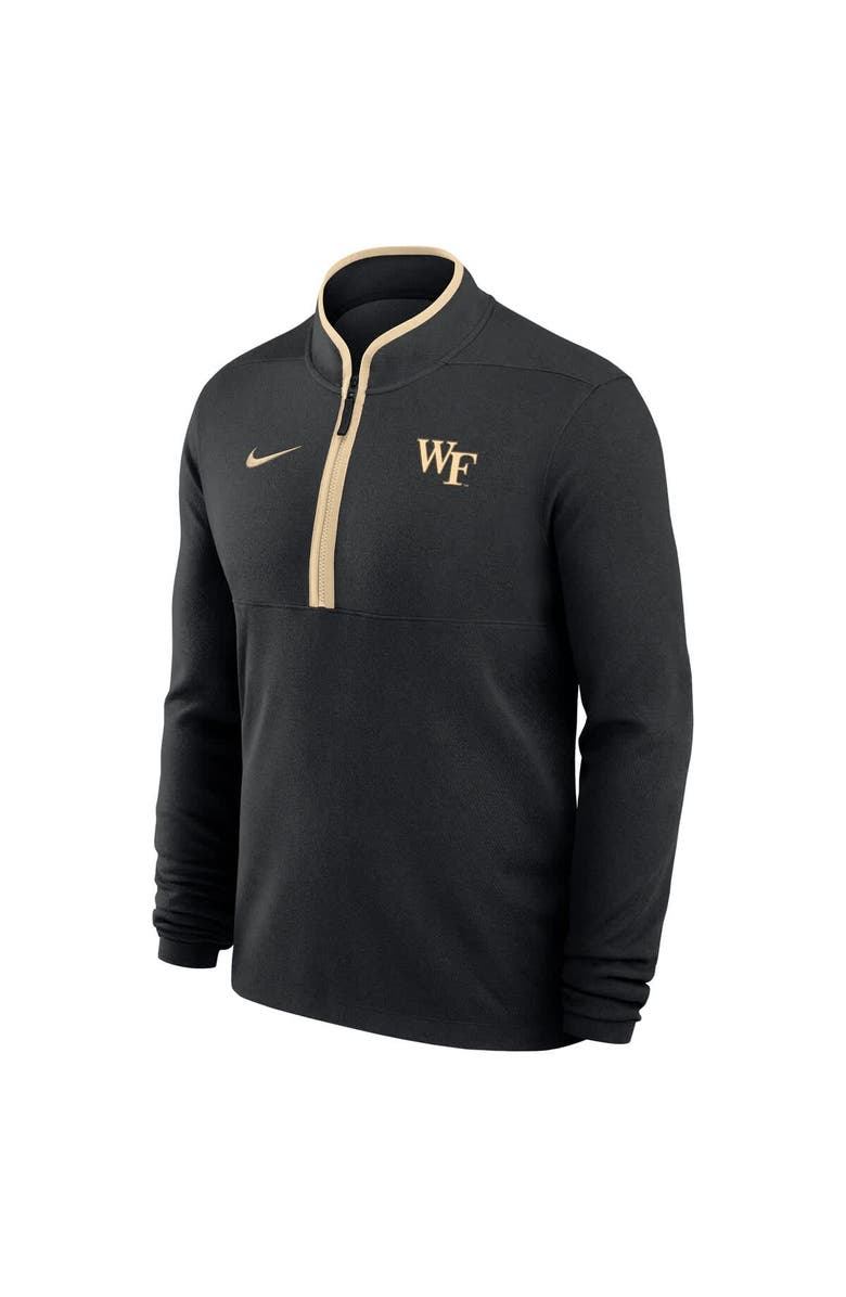 Nike Men's Nike Black Wake Forest Demon Deacons Basketball Victory Dri-FIT Half-Zip Pullover, Alternate, color, Black