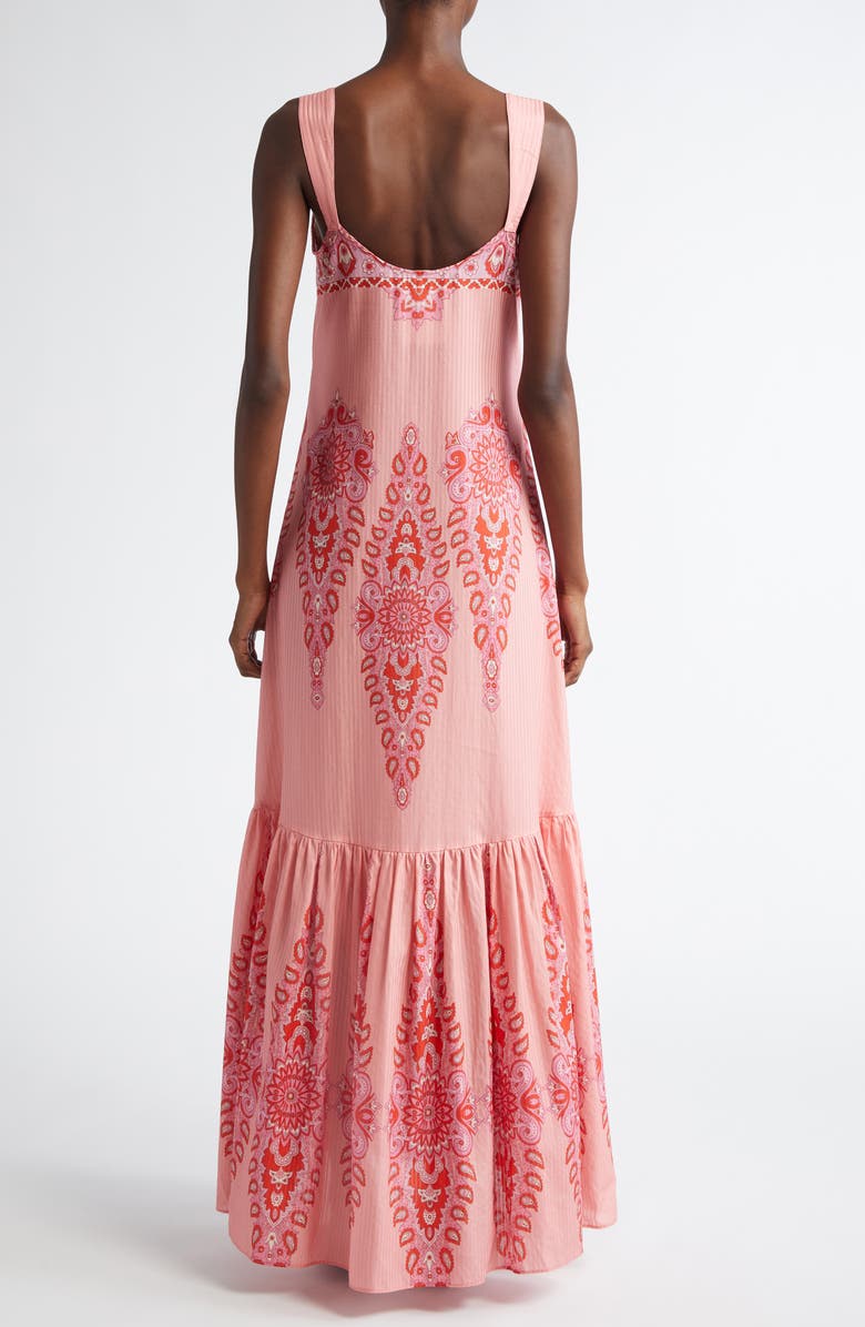 Etro Paisley Cotton & Silk Maxi Dress, Alternate, color,