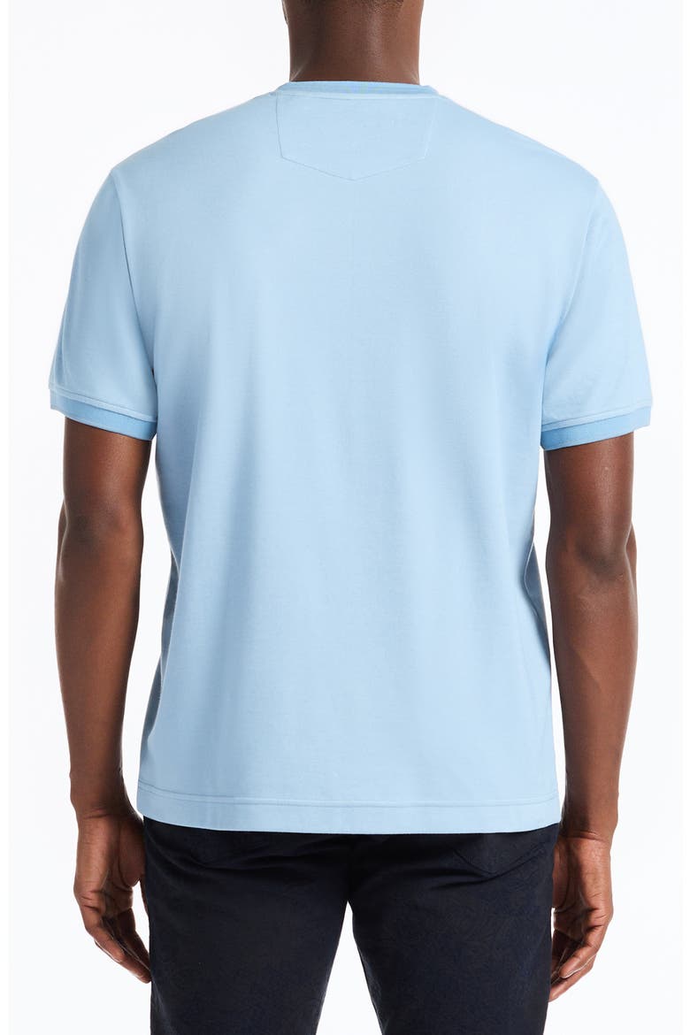 Holton V-Neck Cotton Blend Piqué T-Shirt, Alternate, color, SLATE BLUE