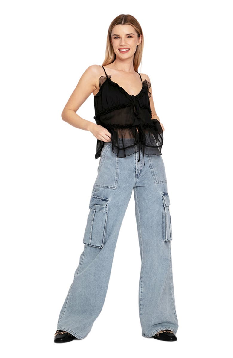 Belle & Bloom Southern Nights Cargo Jean, Main, color, Stonewash