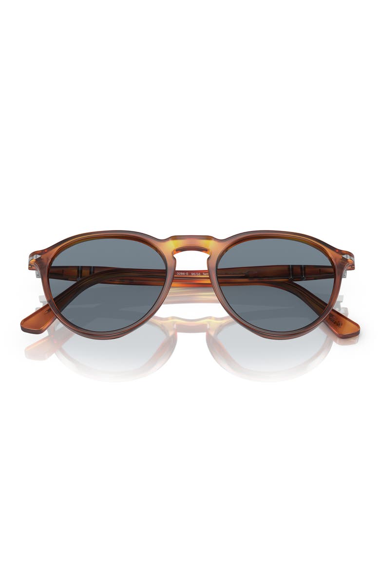 PO3286S 51mm Phantos Sunglasses, Alternate, color, TERRA DI SIENA / LIGHT BLUE
