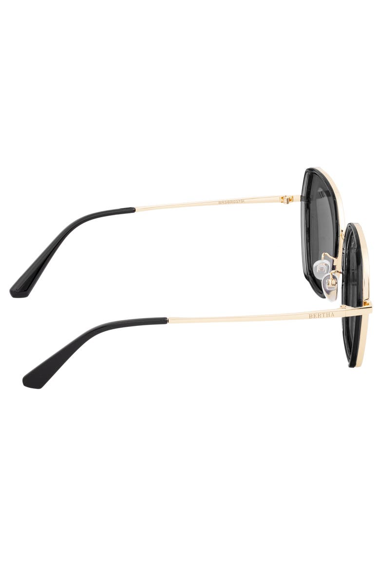 Emilia Polarized Sunglasses, Alternate, color, Gold/Silver