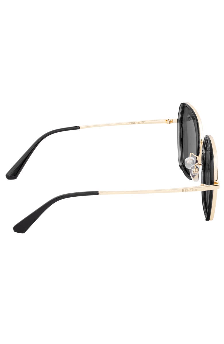 BERTHA Emilia Polarized Sunglasses, Alternate, color, Gold/Silver