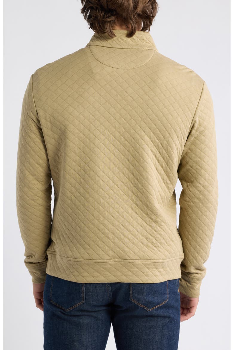 Quilted Quarter-Zip Pullover, Alternate, color, KHAKI