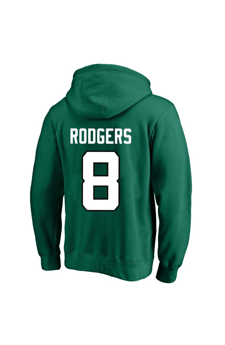 FANATICS Men's Fanatics Branded Aaron Rodgers Green New York Jets Big & Tall Fleece Name & Number Pullover Hoodie, Alternate, color,