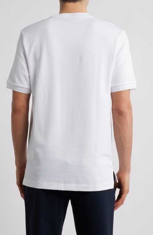 Hugo Boss Boss Taut Solid Cotton Blend T-shirt In White