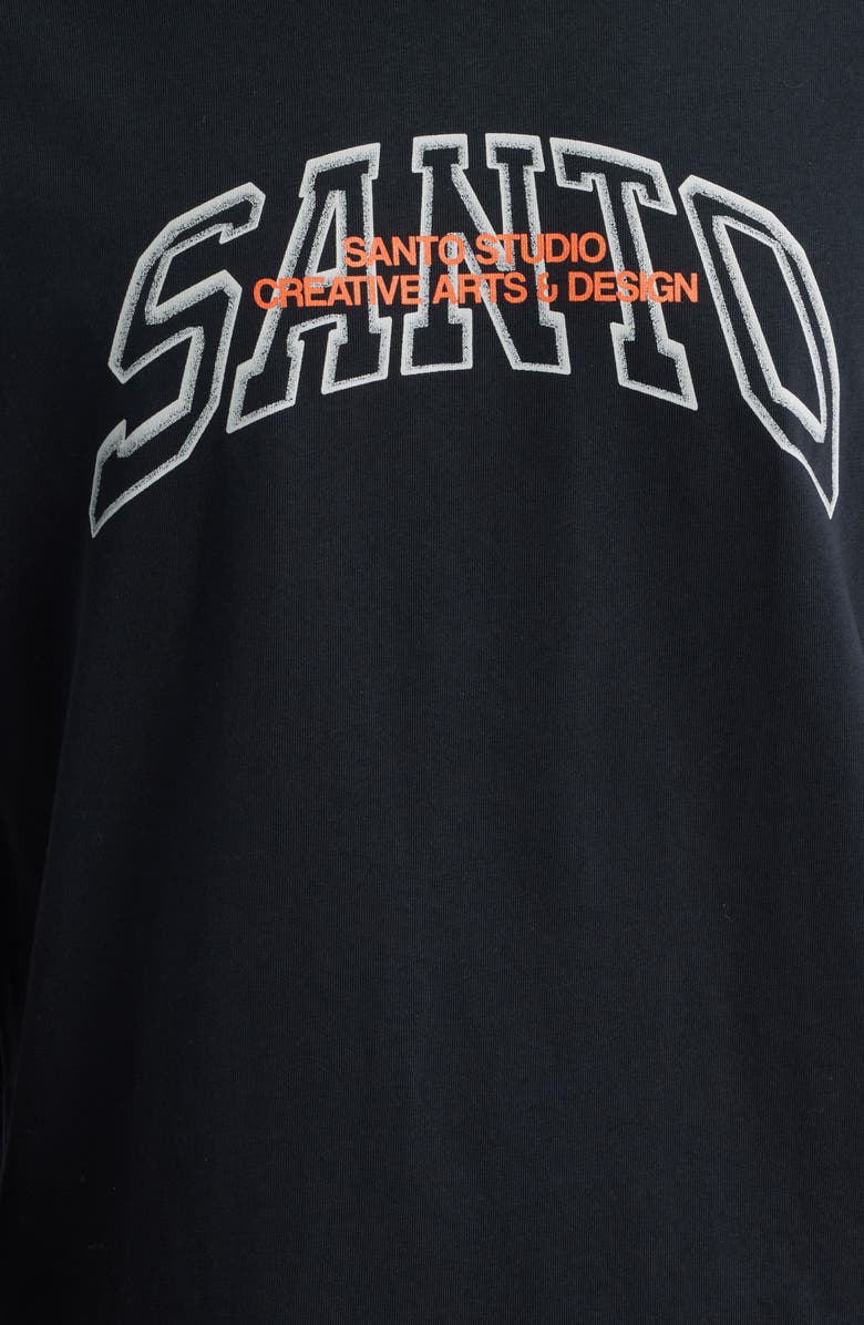 SANTO STUDIO Creative Arts Logo Cotton Graphic T-Shirt, Alternate, color, Black