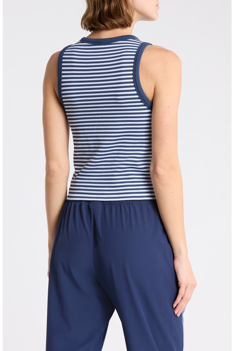 Seamless Ribbed Striped Tank, Alternate, color, NAVAL BLUE/ WHITE