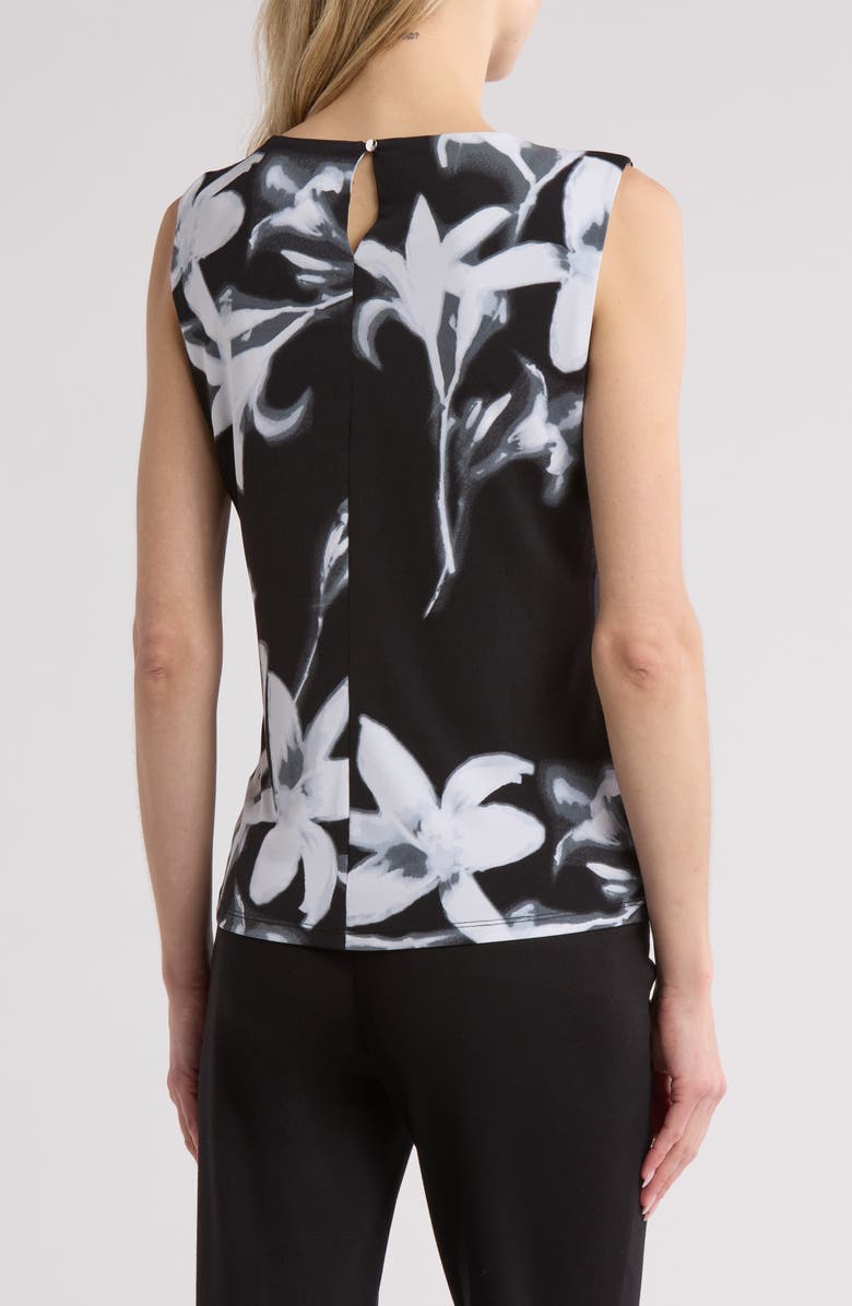Calvin Klein Pleat Neck Sleeveless Top, Alternate, color,