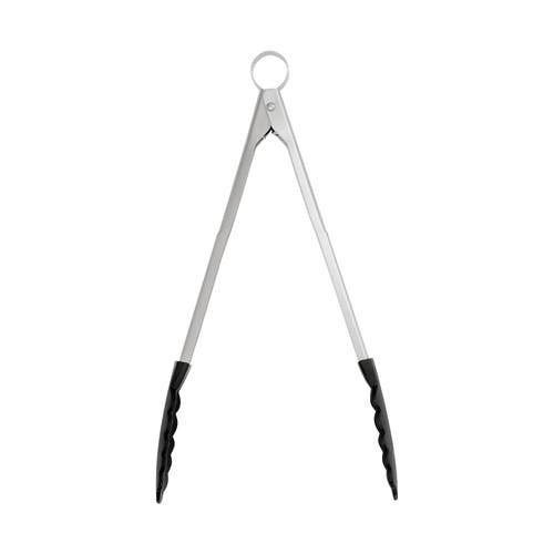 Cuisipro 12 Inch Nonstick Nylon Locking Tongs In Black