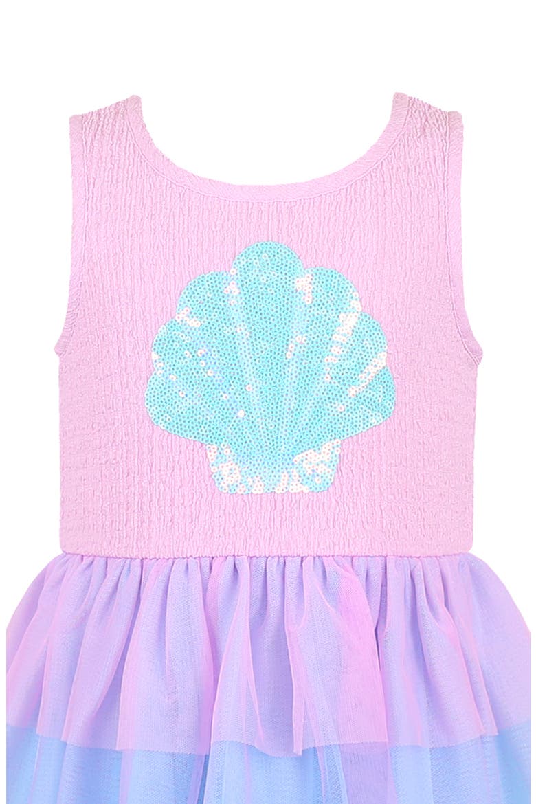 Kids' Sequin Seashell Tutu Dress, Alternate, color, LILAC/ MULTI