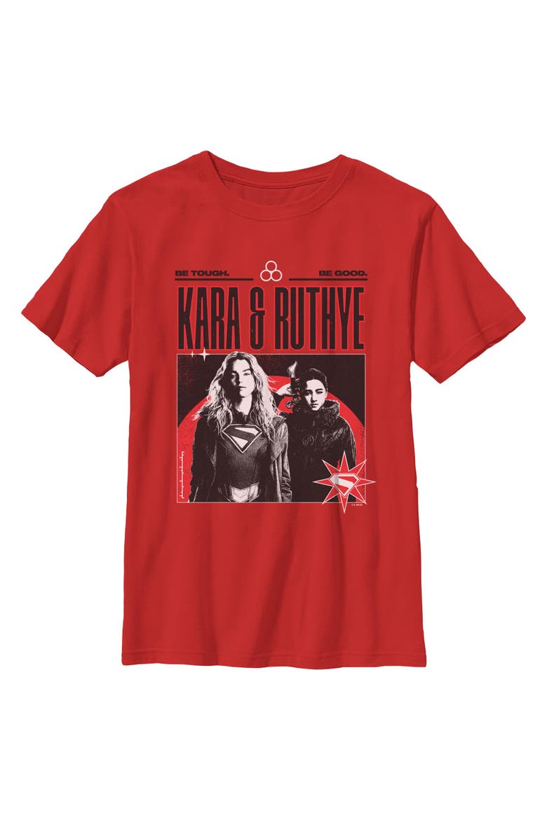 Boy's Supergirl Kara and Ruthye  Graphic T-Shirt, Main, color, Red